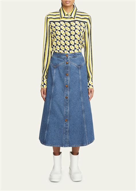 chloe denim skirt|chloe temple skirt.